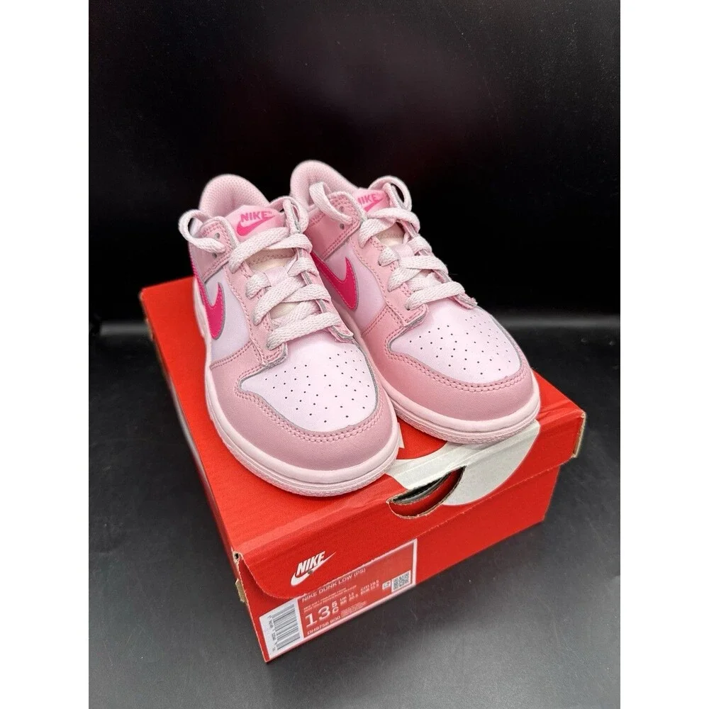 Nike Dunk Low PS 'Triple Pink' Toddler Size 13.5c NEW